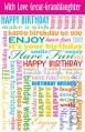 birthday great-granddaughter greeting card