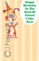 birthday general humorous friend greeting card six cards six envelopes