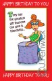 birthday friend humor greeting card six cards six envelopes 10268