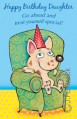 birthday daughter humor greeting card six cards six envelopes 10253