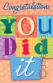 congrats greeting card six cards six envelopes 89686